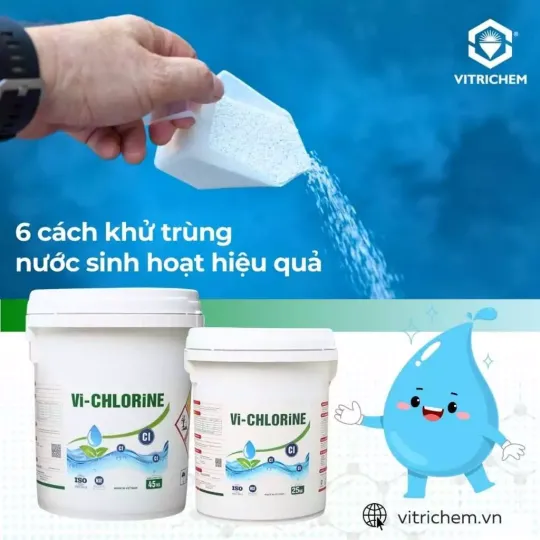 MỚI VỀ-[CLO HỒ BƠI 70%] VI-CHLORINE THÙNG 45KG, CLO XỬ LÝ NƯỚC, CLO VIỆT TRÌ, RONG RÊU,KHỬ KHUẨN