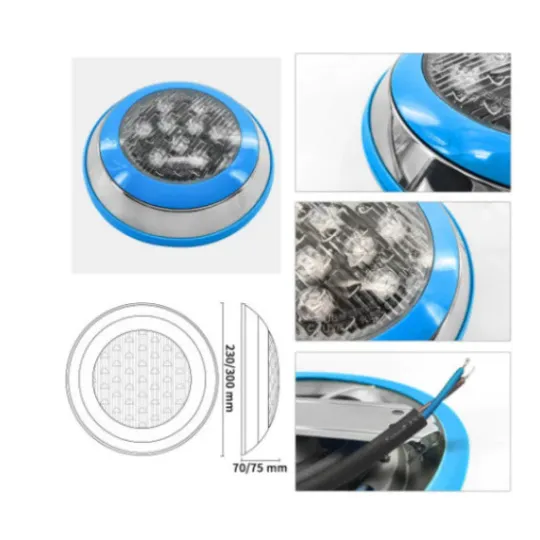 Đèn Led Đổi Màu Treo Thành Bể Bơi 12W, Đèn âm nước hồ bơi