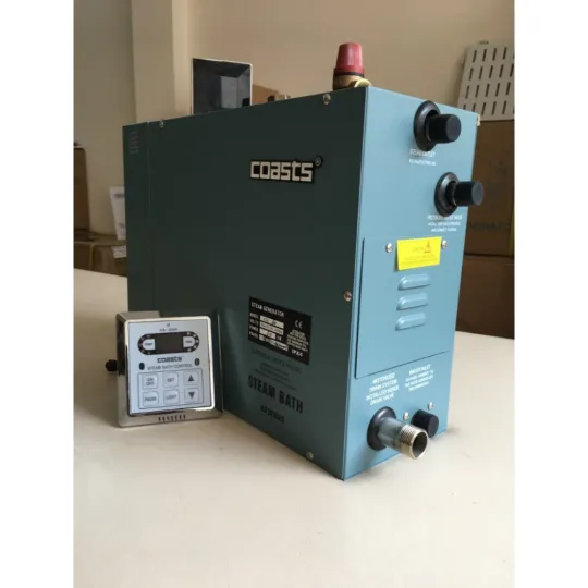 Máy Xông Hơi Ướt Coasts KSA60 6kW Vỏ Thép Sơn Tĩnh Điện | Bảng Điều Khiển KS-200 | Xả Cặn Tự Động