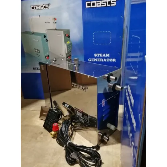 Máy Xông Hơi Ướt Coasts KSB Vỏ Inox | Điều Khiển KS-300 | Xả Cặn Tự Động