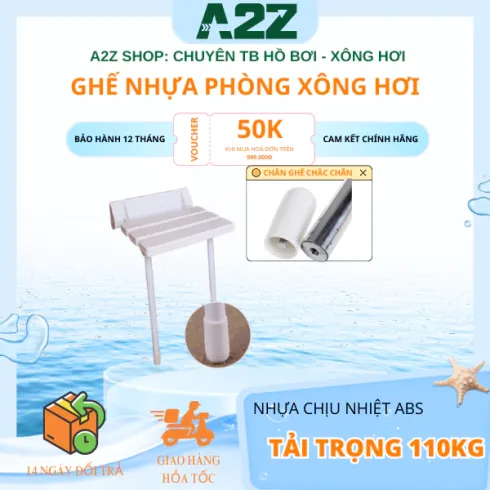 Ghế phòng xông hơi có chân - Ghế phòng tắm, nhựa ABS chịu nhiệt