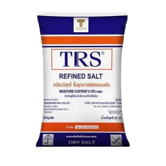 Muối tinh khiết hồ bơi Thái Lan bao 50kg, muối tinh khiết Thái Lan TRS, muối hồ bơi