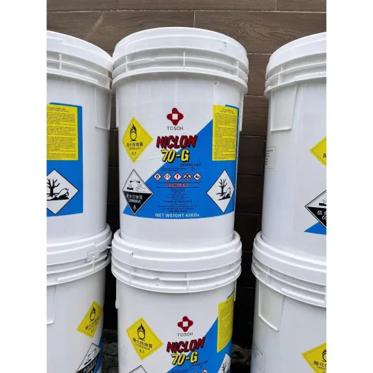 [CLO HỒ BƠI 70%] Thùng 45Kg - NICLON - Tosoh Nhật Bản, Clo Niclon xử lý nước hồ bơi, Clo diệt khuẩn