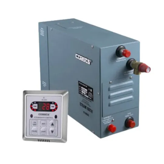 Máy Xông Hơi Ướt Coasts KSA60 6kW Vỏ Thép Sơn Tĩnh Điện | Bảng Điều Khiển KS-200 | Xả Cặn Tự Động