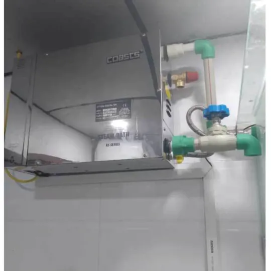 Máy Xông Hơi Ướt Coasts KSB Vỏ Inox | Điều Khiển KS-300 | Xả Cặn Tự Động