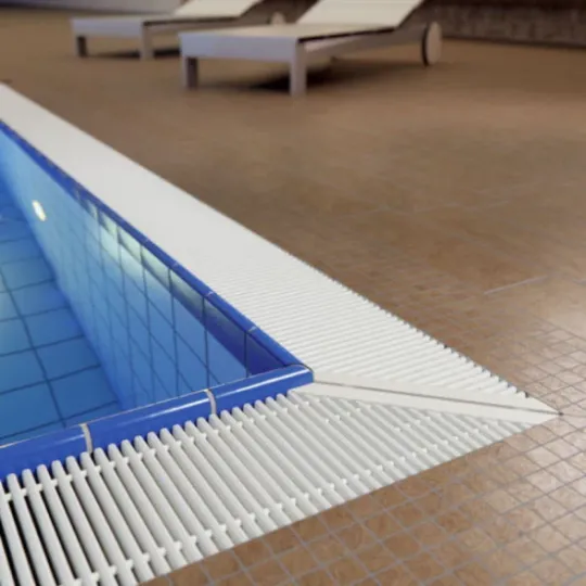 10 Mét Thanh chắn mương tràn bể bơi rộng 30cm chịu lực tốt chống ăn mòn.