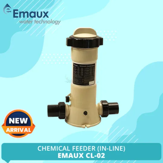 Bình châm Clo viên tự động Emaux, Bộ mài mòn Chlorine hồ bơi, Bộ châm Clo hồ bơi, Bộ mài mòn hóa chất hồ bơi - 2Kg Clo (hồ < 20m3)