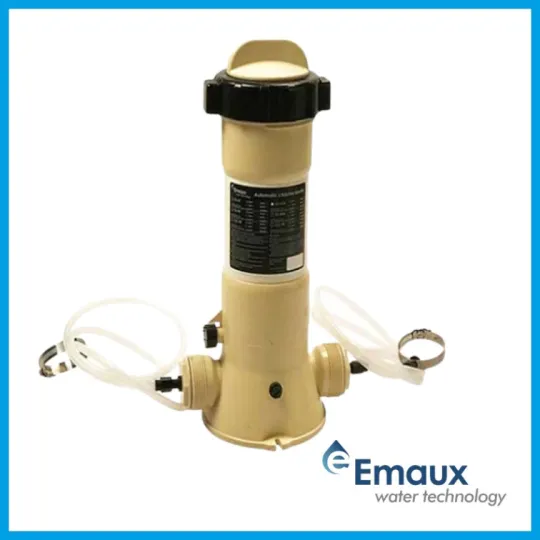 Bình châm Clo viên tự động Emaux, Bộ mài mòn Chlorine hồ bơi, Bộ châm Clo hồ bơi, Bộ mài mòn hóa chất hồ bơi - 2Kg Clo (hồ < 20m3)